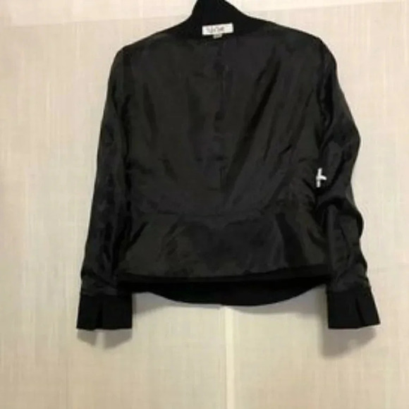 Le Suit Polka Dot Black Blazer Size 6 - Picture 4 of 7